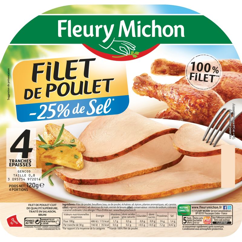 Fleury Michon Fm Flt Plt Roti Tsr4Tepais120G