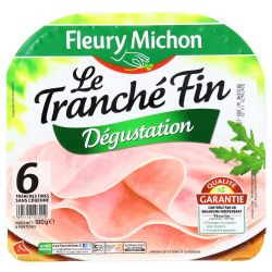 Fleury Michon 180G 6 Tranches Jambon Sans Couenne Le Tranche Fin