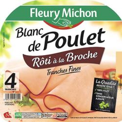 Fleury Michon 120G 4 Tranches Filet De Blanc Poulet Tournebroche
