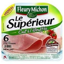 Fleury Michon 240G 6 Tranches Jambon Le Superieur Sans Couenne Etouffee