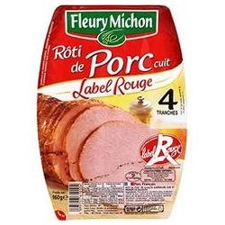Fleury Michon Roti Porc 4 Tranche Label Rouge 160G
