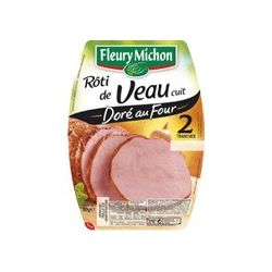 Fleury Michon Roti De Veau 2 Tranches 80G