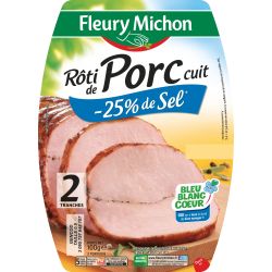 Fleury Michon 2 Tranches Roti De Porc Tsr 100G