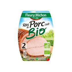 Fleury Michon 2 Tranches Roti Porc Bio 80G