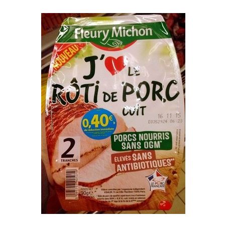 Fleury Michon 2 Tr Roti Porc Cuit J Aime Fm.