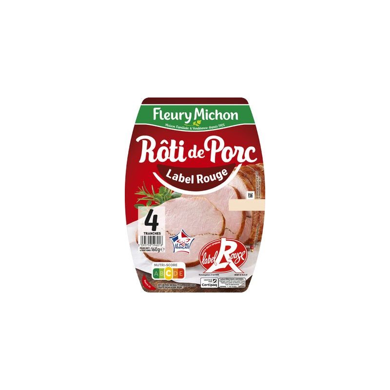 Fleury Michon Fm Roti Porc Cuit 4 Tr Lr 160G