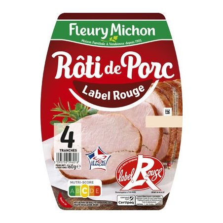 Fleury Michon Fm Roti Porc Cuit 4 Tr Lr 160G