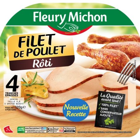 Fleury Michon Fm Filet Plet Roti 4 Ep 120G