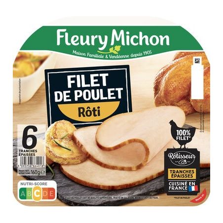 Fleury Michon Fm Filet Plet Roti 6 Ep 160G