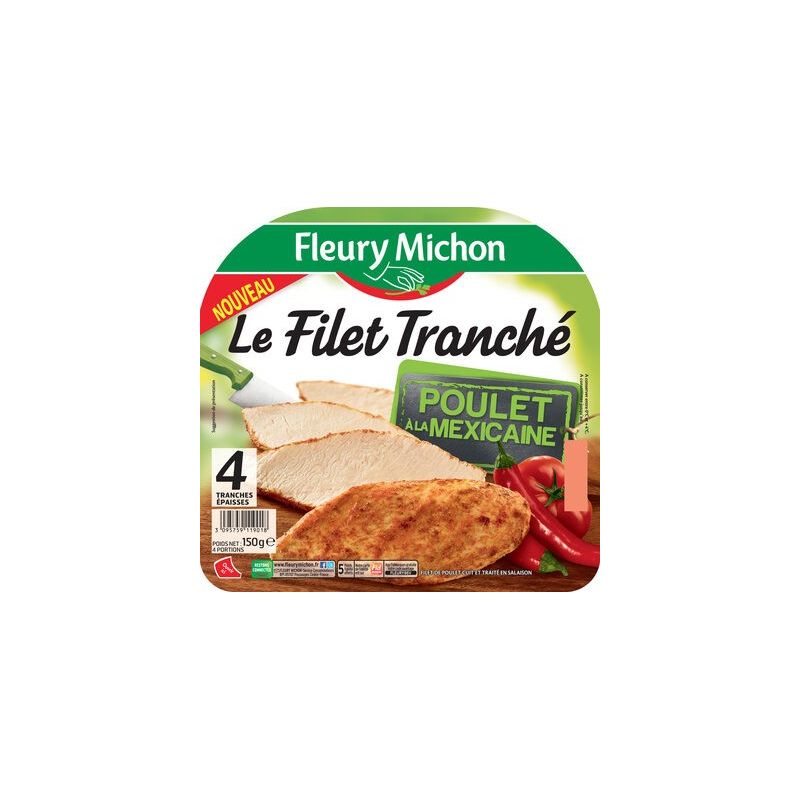 Fleury Michon Fm Filet Poulet Mexicain 150Gr