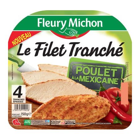 Fleury Michon Fm Filet Poulet Mexicain 150Gr