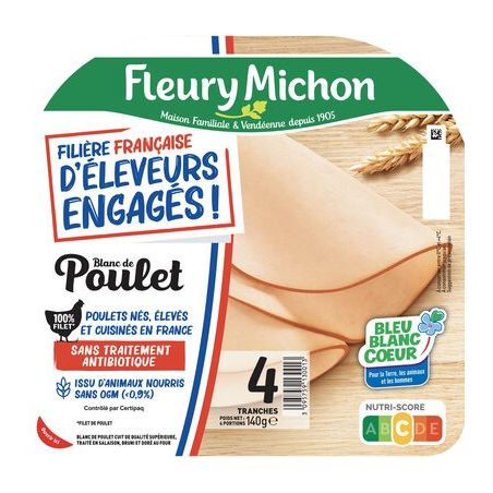 Fleury Michon Fm Blanc Poulet J Aime 4T 140G