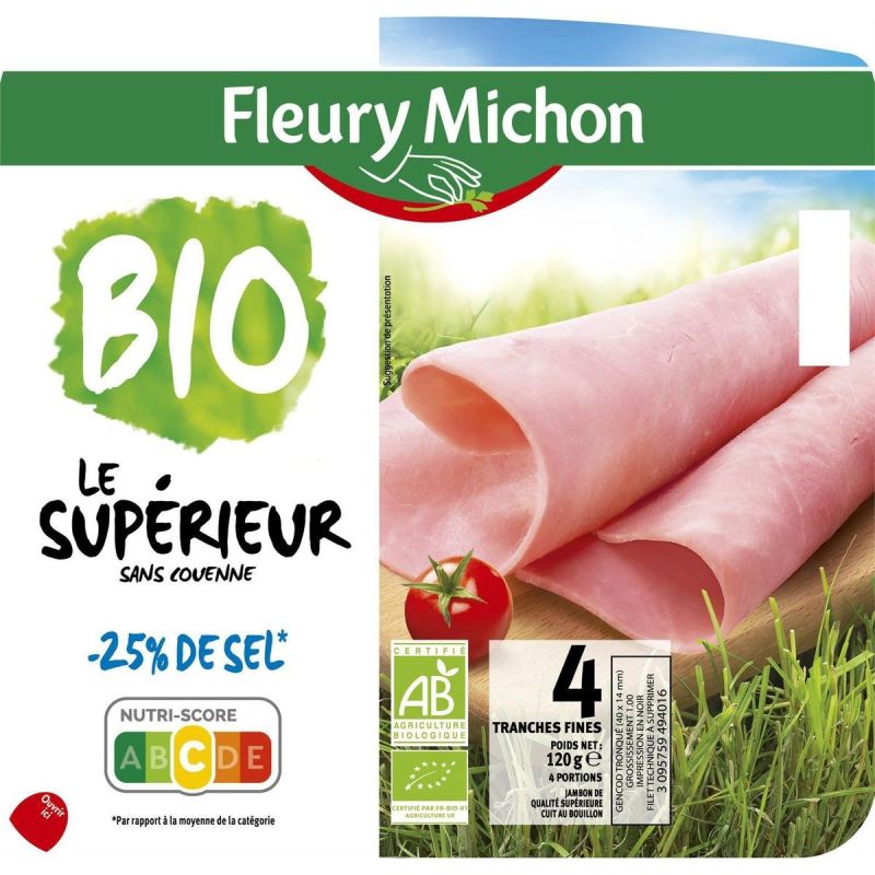 Fleury Michon Fm Jbn Sup Bio Sc Tsr X4 120G