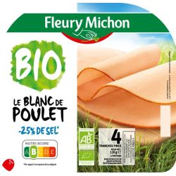 Fleury Michon 120G 4T Bl Plt Bio -25% De Sel