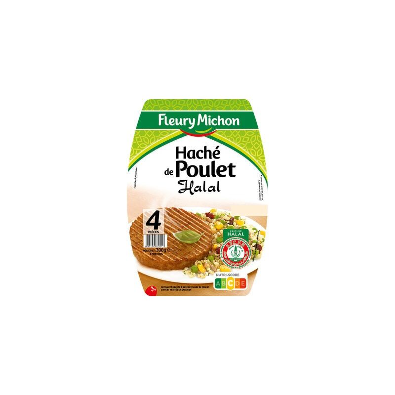 Fleury Michon Fm Hache De Plt Tsr Halal 4X75