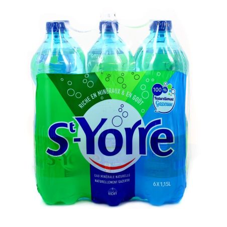 St Yorre Eau Gazeuse Minérale : Le Pack De 6 Bouteilles 1,15L