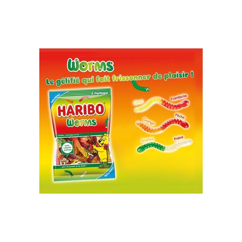 Haribo Worms Sachet 200G