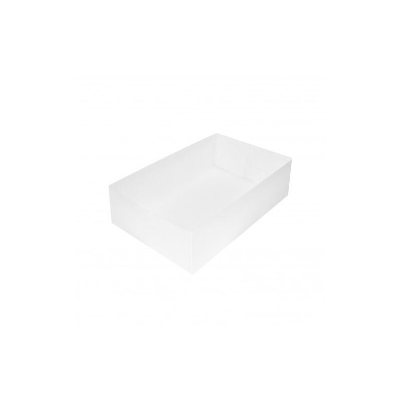 Economat Boîte À Gâteau Sans Couvercle, Carton Blanc, 22X14X5Cm : Par 100