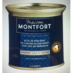 Maison Montfort Bloc De Foie Gras 30% Morceaux Excellence
