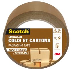 Scotch Ruban Adhésif Spécial Cartons 100Mx48Mm