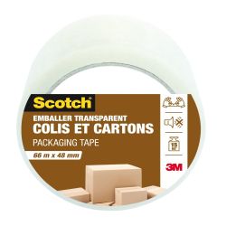 Scotch Adhésif Emballage Pp Transparent 66Mx48Mm : Le Rouleau
