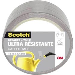 Scotch Adhésif Répare Toile Gris : Le Rouleau De 15M X 48Mm