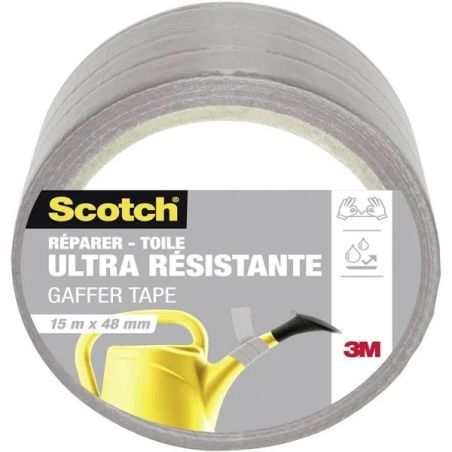 Scotch Adhésif Répare Toile Gris : Le Rouleau De 15M X 48Mm