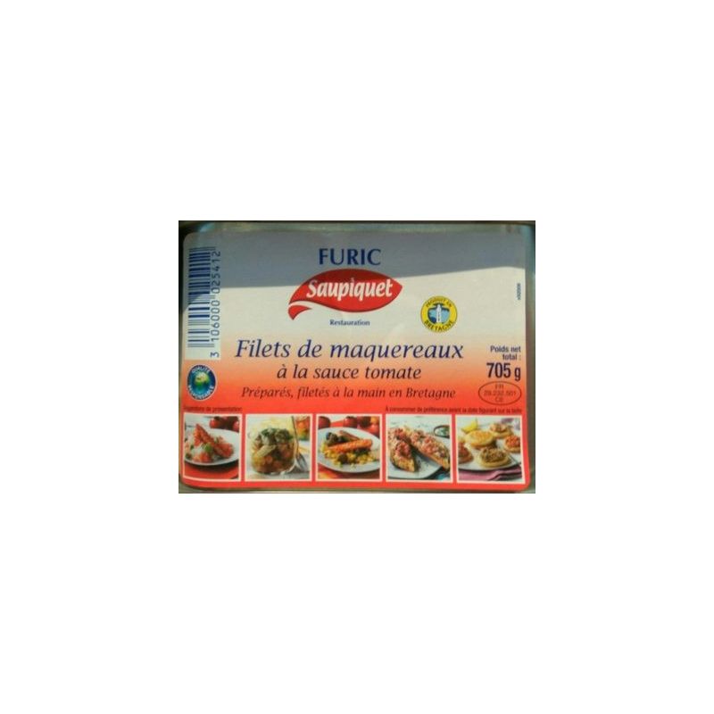 Saupiquet Furic Filet Maq/Tom 4/4 705Gr