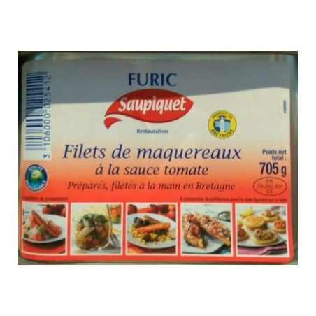 Saupiquet Furic Filet Maq/Tom 4/4 705Gr