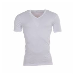 Eminence T-Shirt Homme Blanc Col V En Coton Taille Large : Le