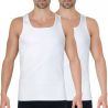 Athena Lot De 2 Débardeurs Homme Coton Bio Blanc Taille Small