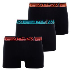 Athena Lot De 3 Boxers Homme Pulse Noir T5