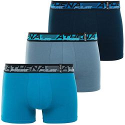 Athena Lot De 3 Boxers Pulse Homme Bleu/Gris/Marine T3