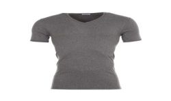 Eminence T-Shirt Homme Gris Col V En Coton Taille S : Le