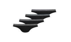 Athena Slip Homme Noir T4 : Le Lot De 4 Slips