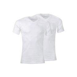 Athena T-Shirt Homme Blanc Col V T3 : Le Lot De 2 T-Shirts