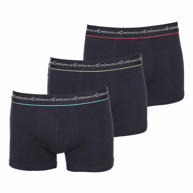 Eminence Boxer Homme Noir Business T7 : Le Lot De 3 Boxers