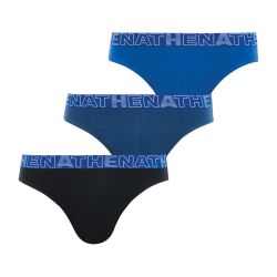 Athena Lot De 3 Slips Homme Basic Color Noir/Marine/Bleu T3
