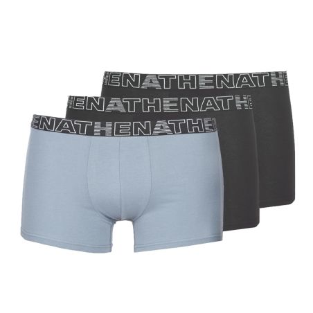 Athena Boxers Homme Basic Color Noir / Gris T2 : Le Lot De 3