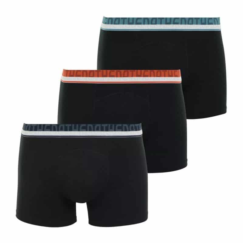 Athena Lot De 3 Boxers Homme Coton Bio Noir T5