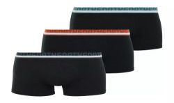 Athena Lot De 3 Boxers Homme Coton Bio Noir T6