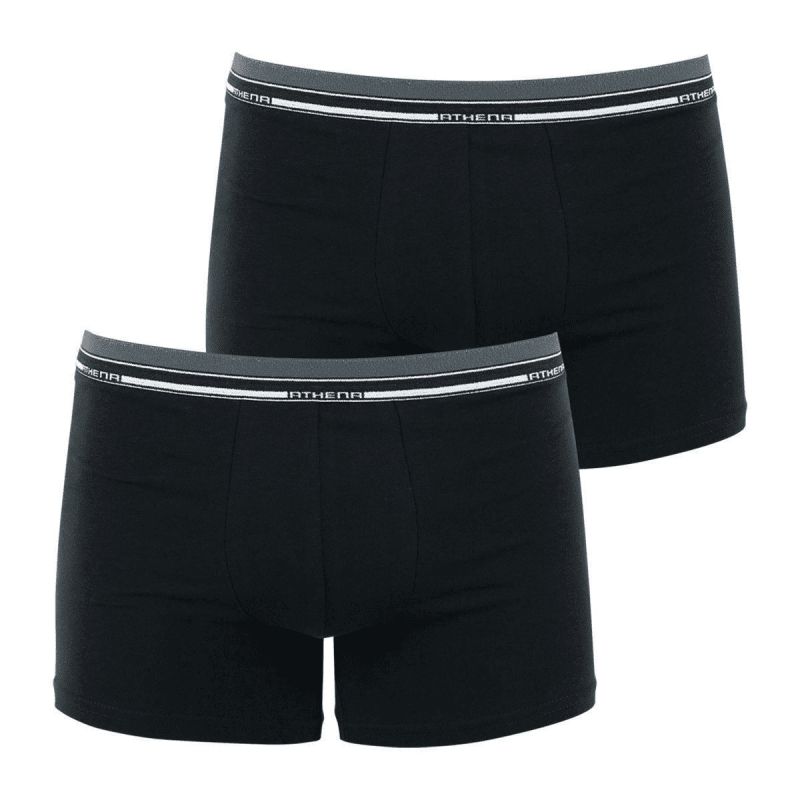 Athena Lot De 2 Boxers Homme Duo Eco Noir/Noir T2