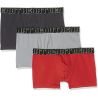 Athena Lot De 3 Boxers Pour Homme Easy Chic Anthracite/Coquelicot/Gris T2