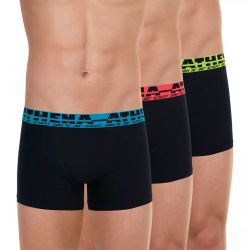 Athena Lot De 3 Boxers Homme Coton Easysport Noir-Noir-Noir T2