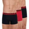 Athena Lot De 3 Boxers Homme Coton Easysport Noir-Rouge-Noir T7