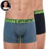 Athena Lot De 2 Boxers Homme Running Imprimé Losange-Noir T2