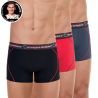 Athena Lot De 3 Boxers Homme Training Noir-Gris-Rouge T4