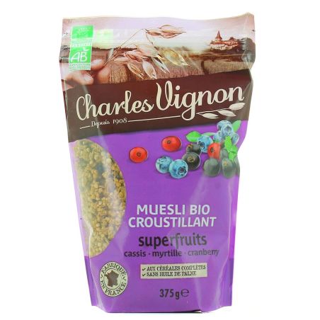 Charles Vignon Céréales Bio Muesli Superfruits : Le Sachet De 375 G