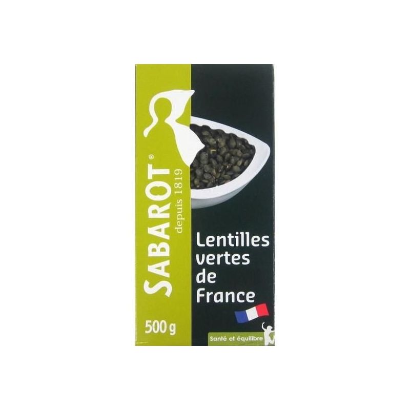 Sabarot Lentilles Vertes De France 500G