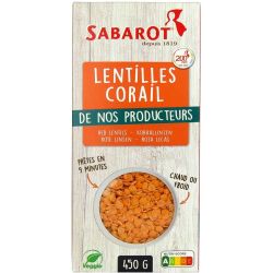 Sabarot Lentilles Corail 450G